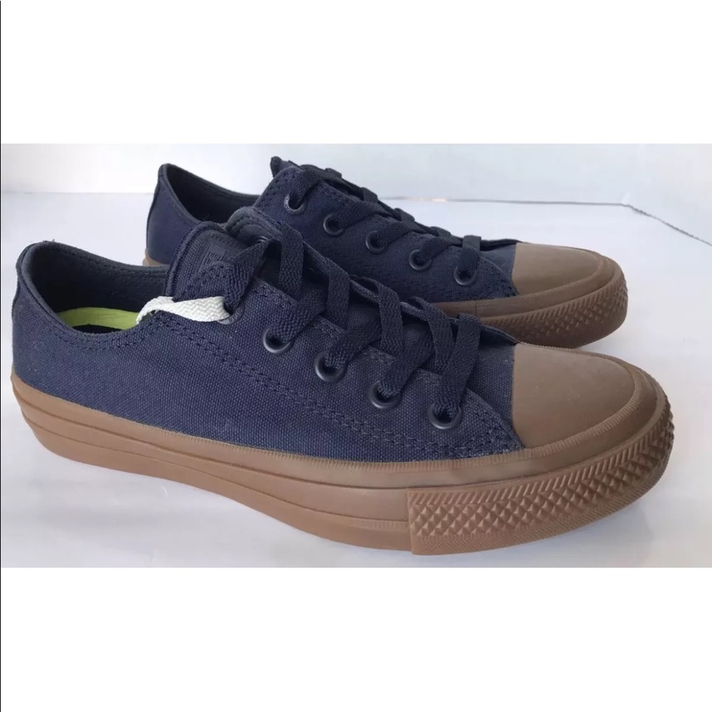 New Converse All Star Lunarlon Kid Boy Shoes Sz 4 Navy Blue Canvas